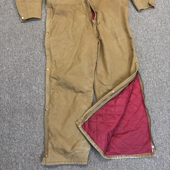Carhartt Men’s Insulated Coveralls Size 52 Reg X01 BRN USA Vintage - UNION Made - Picture 8 of 13